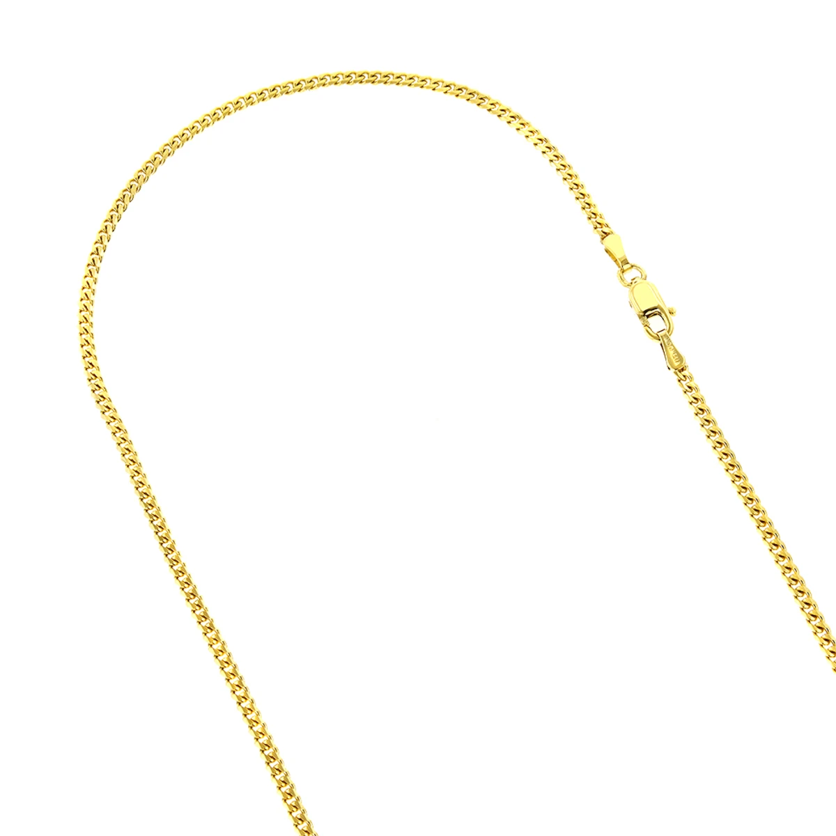 LUXURMAN Solid 10K Yellow Gold Curb Chain For Men & Women Gourmette 2mm Wide 3 LUXURMAN Solid 10K Yellow Gold Curb Chain For Men & Women Gourmette 2mm Wide