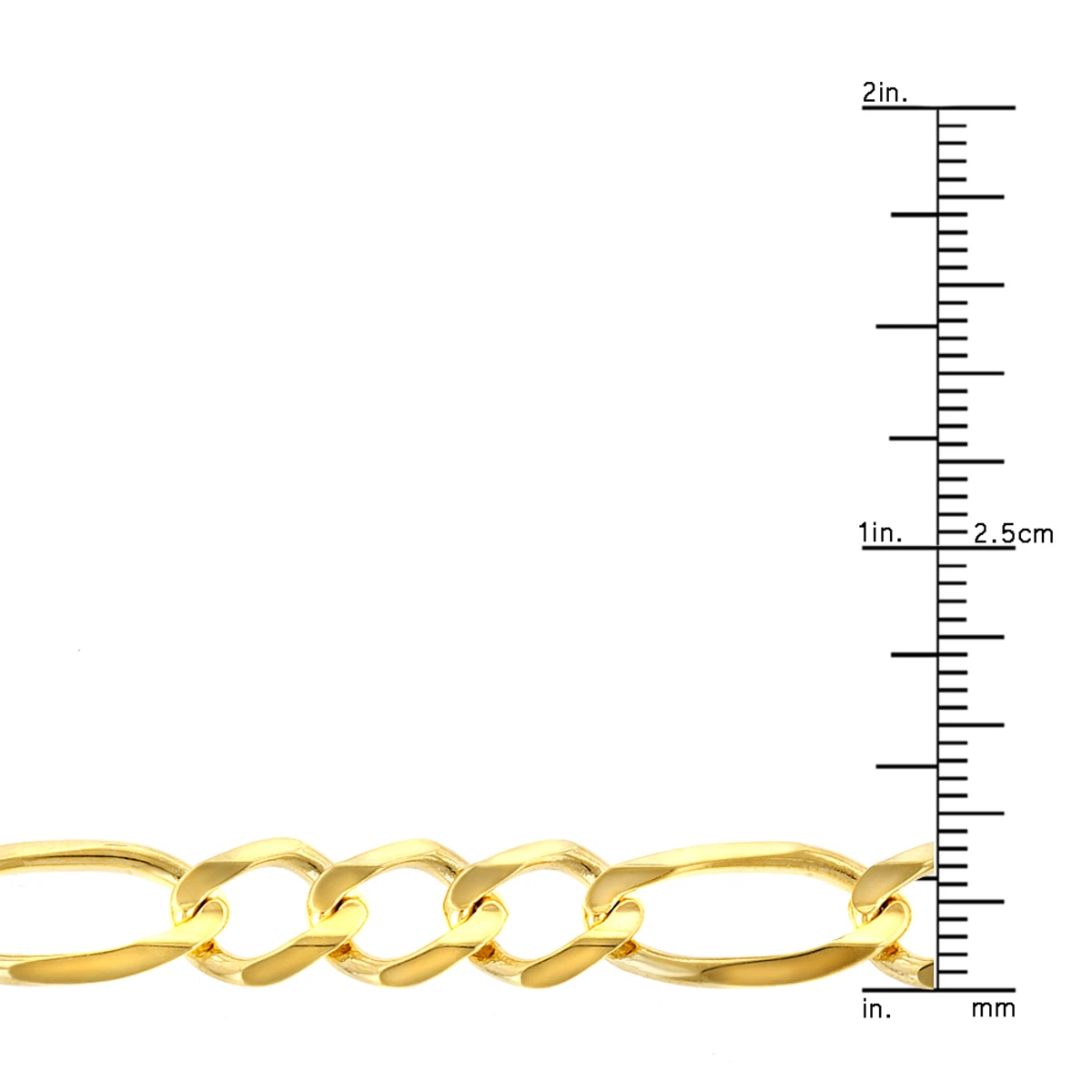 LUXURMAN Solid 10K Yellow Gold Figaro Chain For Men 8.5mm Wide 6 LUXURMAN Solid 10K Yellow Gold Figaro Chain For Men 8.5mm Wide - Image 4