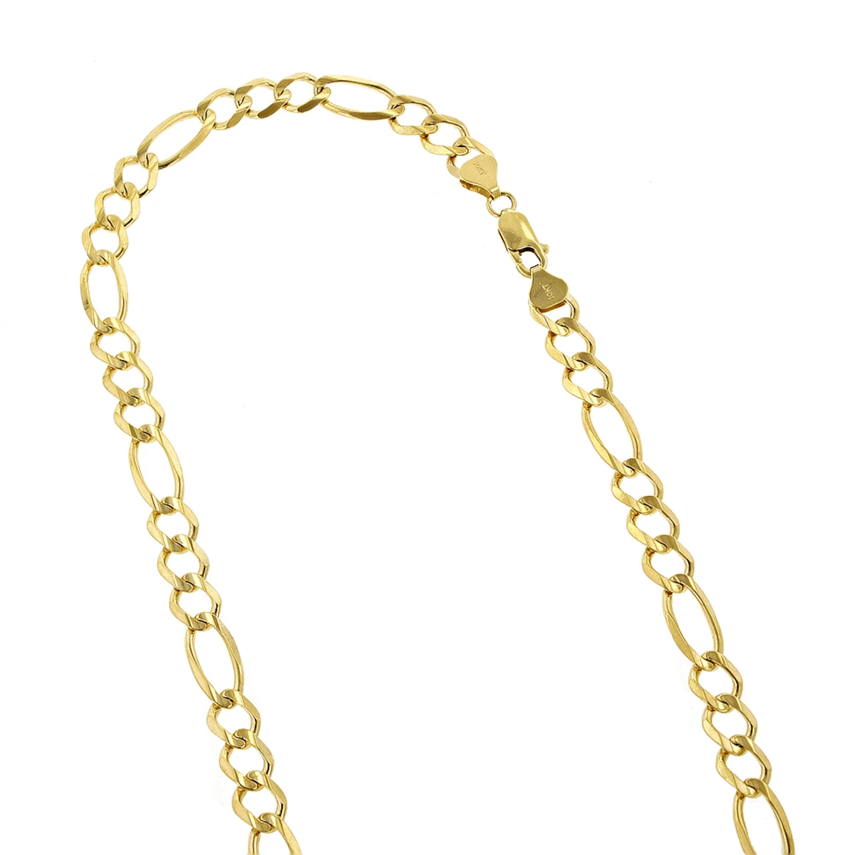LUXURMAN Solid 10K Yellow Gold Figaro Chain For Men 8.5mm Wide 3 LUXURMAN Solid 10K Yellow Gold Figaro Chain For Men 8.5mm Wide