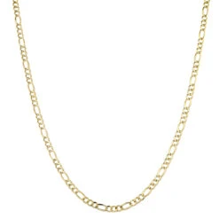 LUXURMAN Solid 10K Yellow Gold Figaro Chain For Men & Women 4mm Wide 10 LUXURMAN Solid 10K Yellow Gold Figaro Chain For Men & Women 4mm Wide -Invicta Jewelry Store luxurman solid 10k gold figaro chain for men women 4mm wide boxye