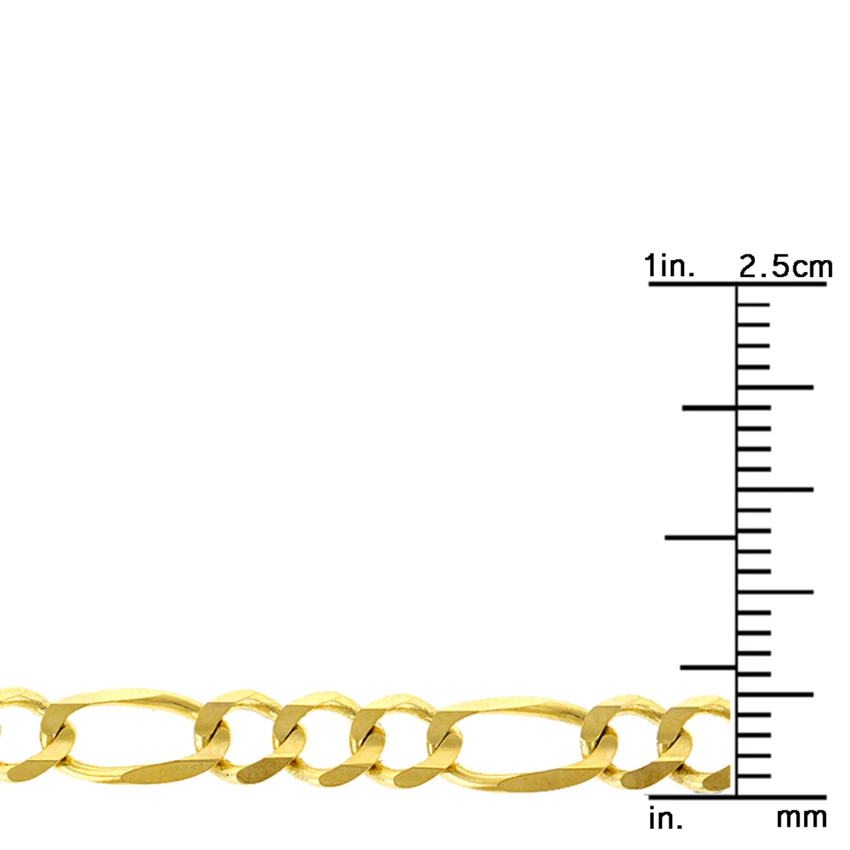 LUXURMAN Solid 10K Yellow Gold Figaro Chain For Men & Women 5mm Wide 6 LUXURMAN Solid 10K Yellow Gold Figaro Chain For Men & Women 5mm Wide - Image 4