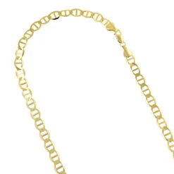 LUXURMAN Solid 10K Yellow Gold Mariner Chain For Men & Women 5.5mm Wide