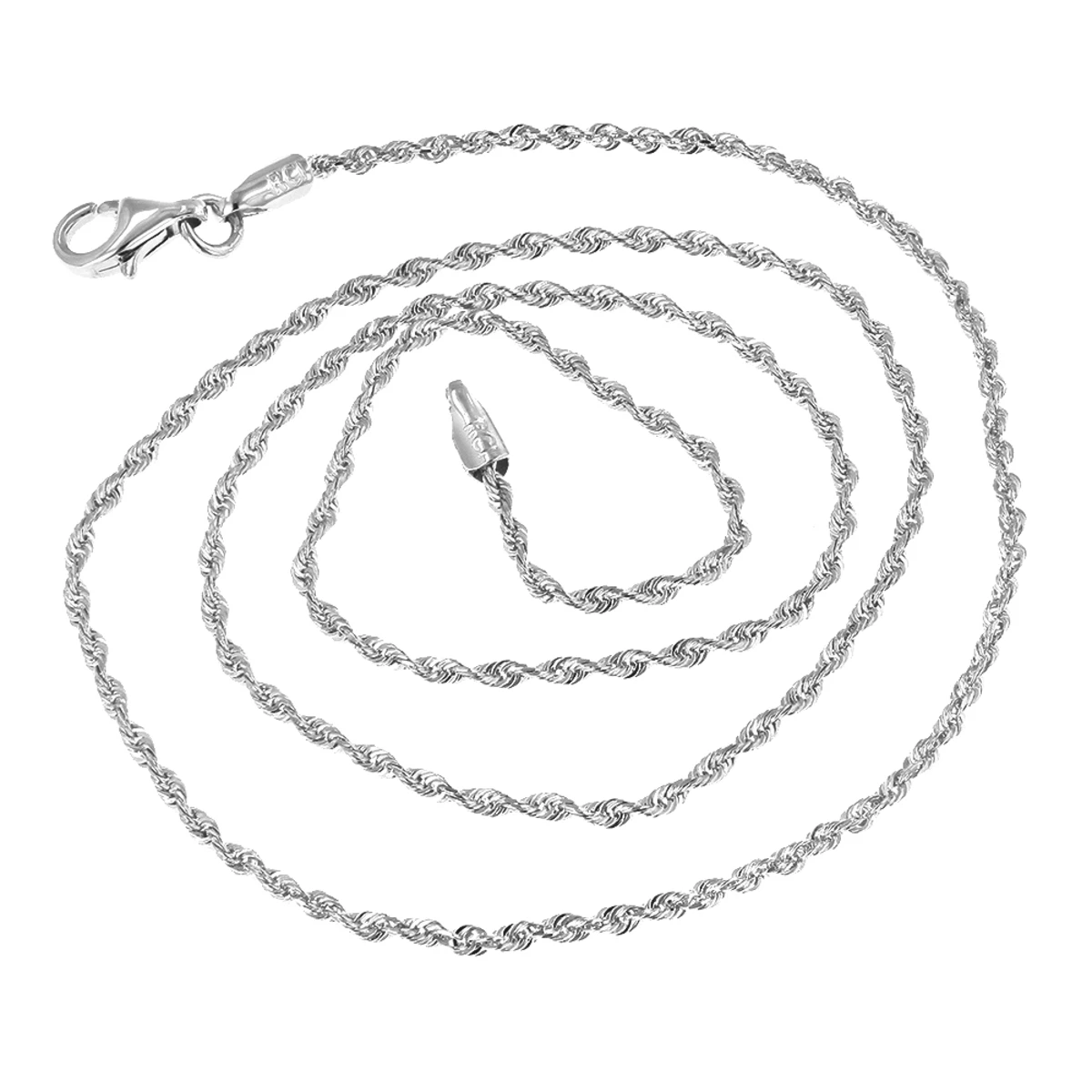 LUXURMAN Solid 10K Yellow Gold Rope Chain For Men & Women Diamond Cut 1.5mm 5 LUXURMAN Solid 10K Yellow Gold Rope Chain For Men & Women Diamond Cut 1.5mm - Image 3