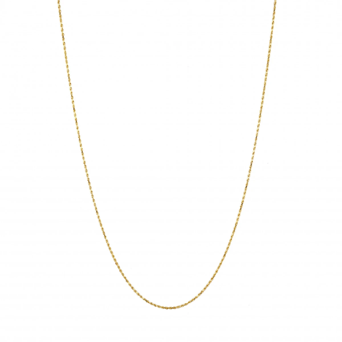 LUXURMAN Solid 10K Yellow Gold Rope Chain For Men & Women Diamond Cut 1.5mm 8 LUXURMAN Solid 10K Yellow Gold Rope Chain For Men & Women Diamond Cut 1.5mm - Image 6