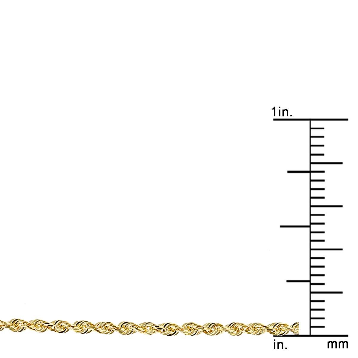 LUXURMAN Solid 10K Yellow Gold Rope Chain For Men & Women Diamond Cut 1.5mm 10 LUXURMAN Solid 10K Yellow Gold Rope Chain For Men & Women Diamond Cut 1.5mm - Image 8