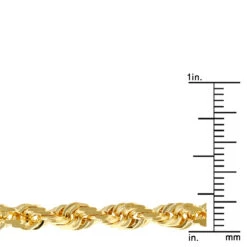 LUXURMAN Solid 10K Yellow Gold Rope Chain For Men & Women Diamond Cut 5mm 11 LUXURMAN Solid 10K Yellow Gold Rope Chain For Men & Women Diamond Cut 5mm -Invicta Jewelry Store luxurman solid 10k gold rope chain for men women diamond cut 5mm rulerye