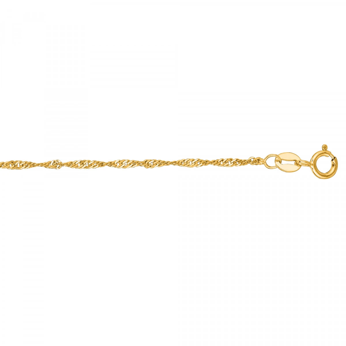 LUXURMAN Solid 10K White Gold Singapore Chain For Women 1.5mm Wide 4 LUXURMAN Solid 10K White Gold Singapore Chain For Women 1.5mm Wide - Image 2