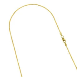 LUXURMAN Solid 10K Yellow Gold Wheat Chain For Women 1mm Wide