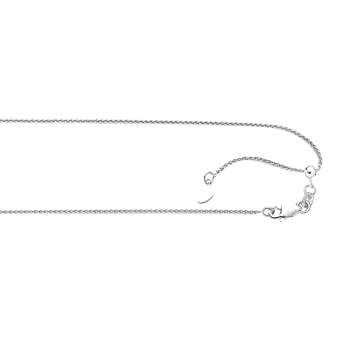 LUXURMAN Solid 10K Yellow Gold Wheat Chain For Women Round Adjustable 1mm 4 LUXURMAN Solid 10K Yellow Gold Wheat Chain For Women Round Adjustable 1mm - Image 2