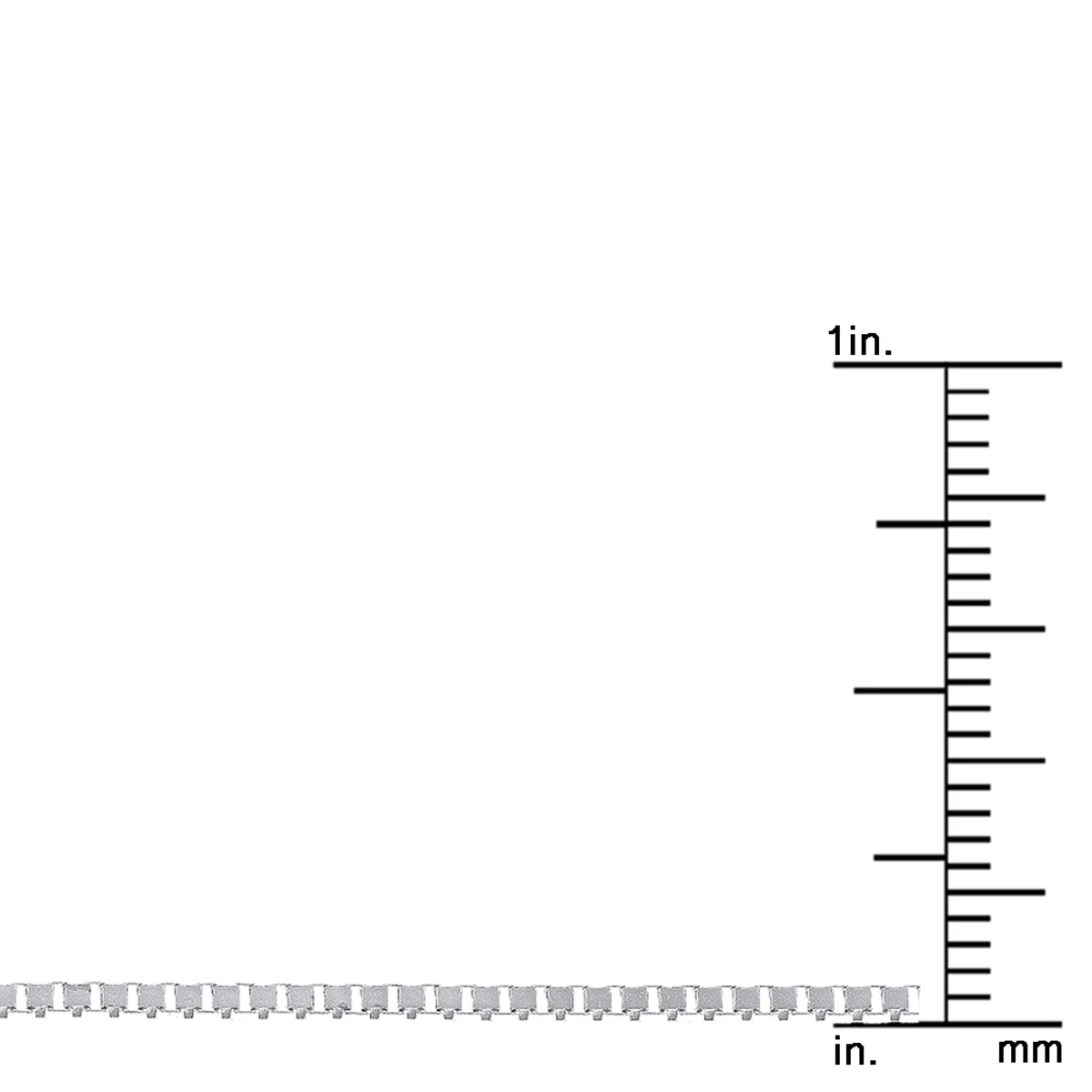 LUXURMAN Solid 14K White Gold Box Chain For Men & Women 1.4mm Wide 7 LUXURMAN Solid 14K White Gold Box Chain For Men & Women 1.4mm Wide - Image 5