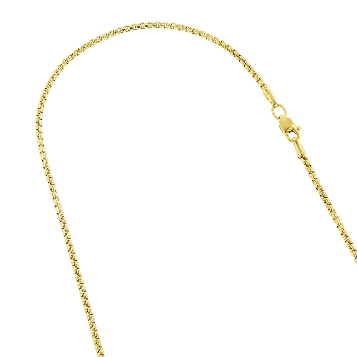 LUXURMAN Solid 14K White Gold Box Chain For Men & Women Round 1.7mm Wide 4 LUXURMAN Solid 14K White Gold Box Chain For Men & Women Round 1.7mm Wide - Image 2