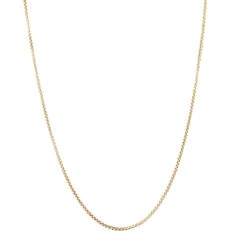 Solid 14K Yellow Gold Box Chain For Men & Women Round 2.4mm Wide -Invicta Jewelry Store luxurman solid 14k gold box chain for men women round 24mm wide boxye