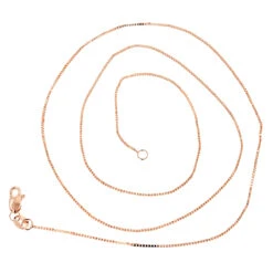 LUXURMAN Solid 14K Yellow Gold Box Chain For Women 0.8mm Wide 18 LUXURMAN Solid 14K Yellow Gold Box Chain For Women 0.8mm Wide -Invicta Jewelry Store luxurman solid 14k gold box chain for women 08mm wide backro