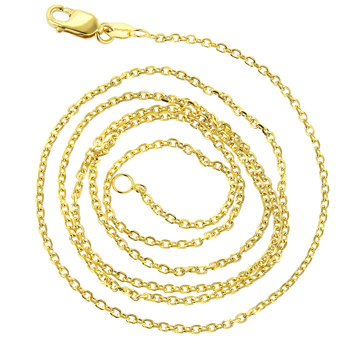LUXURMAN Solid 14K Yellow Gold 1.1mm Cable Chain For Men & Women Lobster Clasp 7 LUXURMAN Solid 14K Yellow Gold 1.1mm Cable Chain For Men & Women Lobster Clasp - Image 5