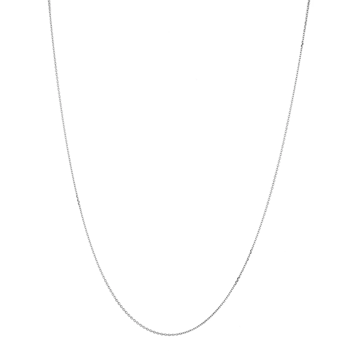 LUXURMAN Solid 14K White Gold Cable Chain For Men & Women 1.8mm Wide 7 LUXURMAN Solid 14K White Gold Cable Chain For Men & Women 1.8mm Wide - Image 5