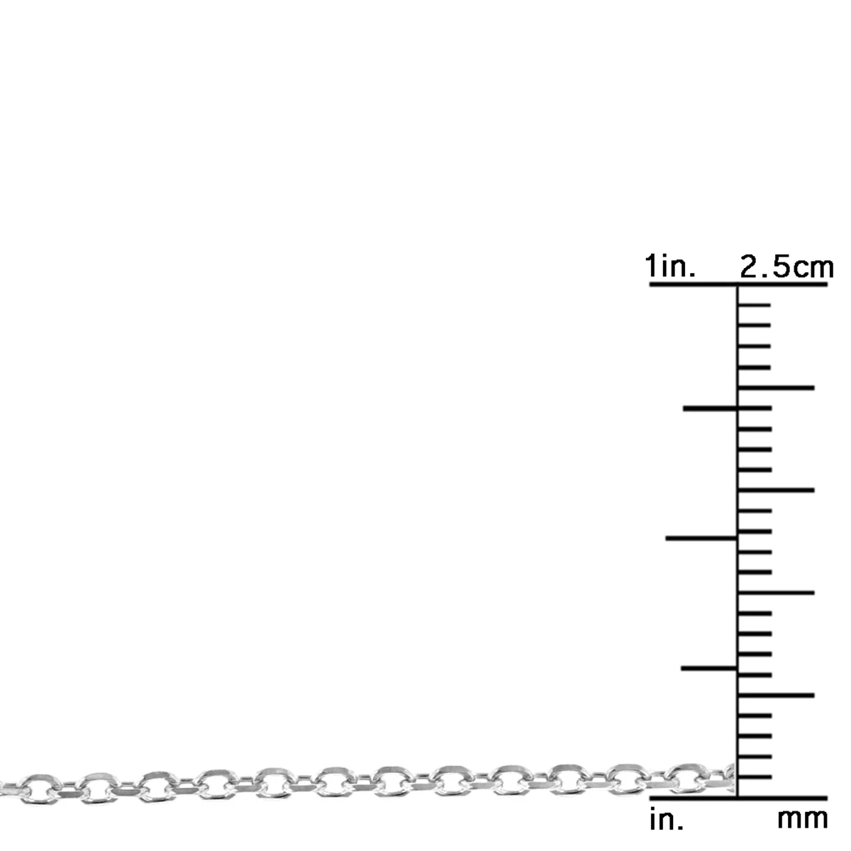 LUXURMAN Solid 14K White Gold Cable Chain For Men & Women 1.8mm Wide 9 LUXURMAN Solid 14K White Gold Cable Chain For Men & Women 1.8mm Wide - Image 7