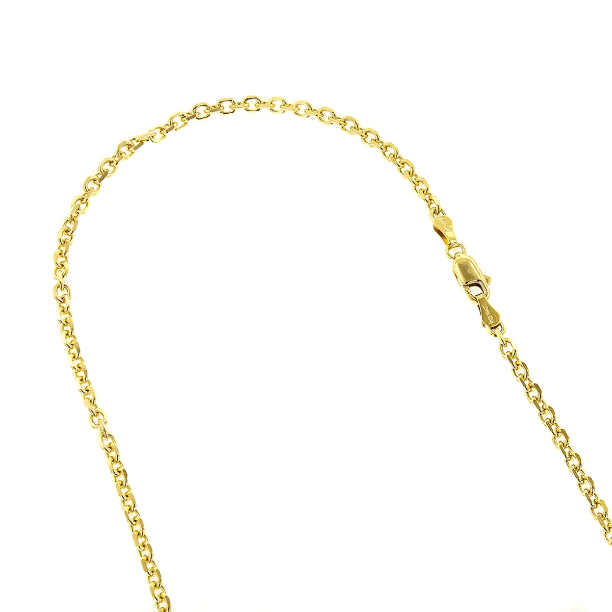 LUXURMAN Solid 14K Yellow Gold Cable Chain For Men & Women 2.3mm Wide 3 LUXURMAN Solid 14K Yellow Gold Cable Chain For Men & Women 2.3mm Wide