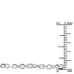 LUXURMAN Solid 14K White Gold Cable Chain For Men & Women 3mm Wide 18 LUXURMAN Solid 14K White Gold Cable Chain For Men & Women 3mm Wide -Invicta Jewelry Store luxurman solid 14k gold cable chain for men women 3mm wide rulerwh