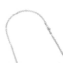 LUXURMAN Solid 14K White Gold Cable Chain For Men & Women 3mm Wide