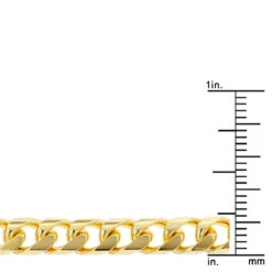 LUXURMAN Solid 14K Yellow Gold Cuban Link Chain For Men Miami 6mm Wide -Invicta Jewelry Store luxurman solid 14k gold cuban link chain for men miami 6mm wide rulerye