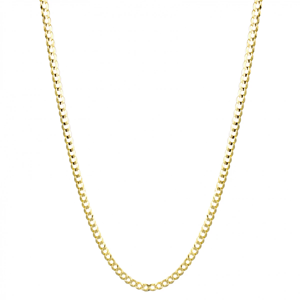 LUXURMAN Solid 14K Yellow Gold Curb Chain For Men Comfort 7mm Wide 5 LUXURMAN Solid 14K Yellow Gold Curb Chain For Men Comfort 7mm Wide - Image 3
