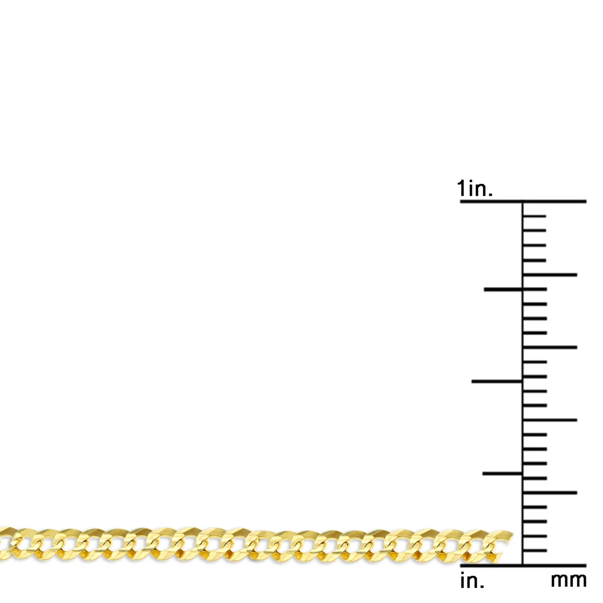 LUXURMAN Solid 14K White Gold Curb Chain For Men & Women Comfort 2.6mm Wide 10 LUXURMAN Solid 14K White Gold Curb Chain For Men & Women Comfort 2.6mm Wide - Image 8