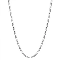 LUXURMAN Solid 14K White Gold Curb Chain For Men & Women Comfort 3.5mm Wide 16 LUXURMAN Solid 14K White Gold Curb Chain For Men & Women Comfort 3.5mm Wide -Invicta Jewelry Store luxurman solid 14k gold curb chain for men women comfort 35mm wide boxwh