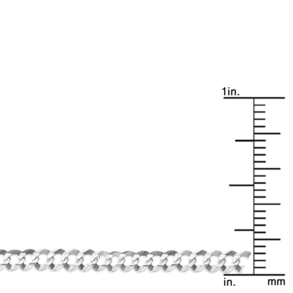 LUXURMAN Solid 14K White Gold Curb Chain For Men & Women Comfort 3.5mm Wide 9 LUXURMAN Solid 14K White Gold Curb Chain For Men & Women Comfort 3.5mm Wide - Image 7
