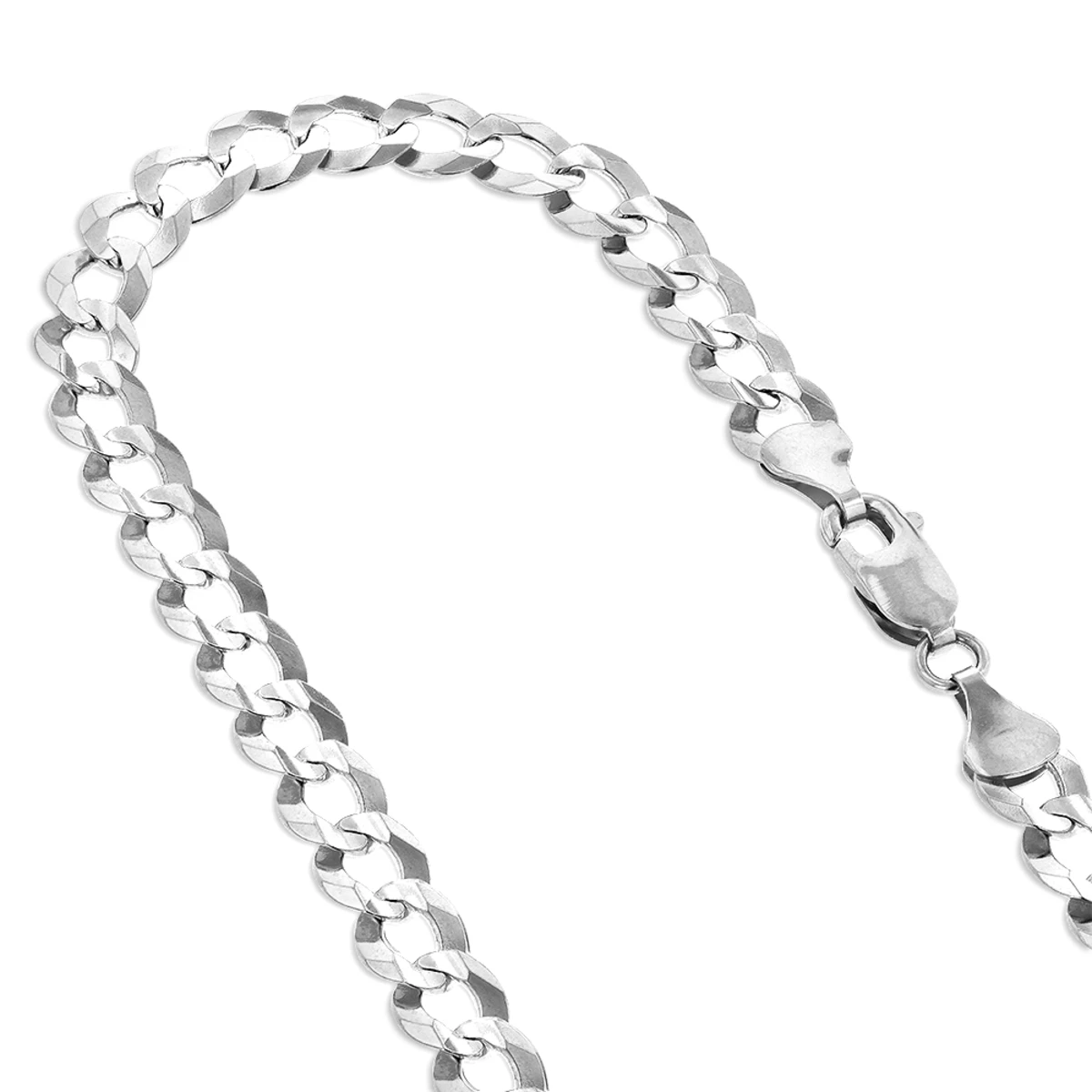 LUXURMAN Solid 14K White Gold Curb Chain For Men & Women Comfort 3.5mm Wide 3 LUXURMAN Solid 14K White Gold Curb Chain For Men & Women Comfort 3.5mm Wide