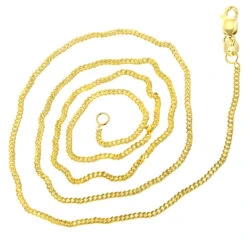 LUXURMAN Solid 14K Yellow Gold Curb Chain For Men & Women Gourmette 1.5mm 15 LUXURMAN Solid 14K Yellow Gold Curb Chain For Men & Women Gourmette 1.5mm -Invicta Jewelry Store luxurman solid 14k gold curb chain for men women gourmette 15mm backye