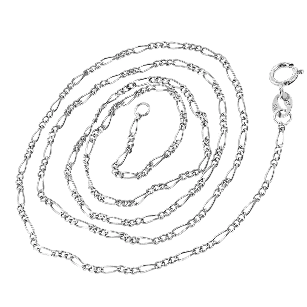 LUXURMAN Solid 14K Yellow Gold Figaro Chain For Men & Women 1.9mm Wide 5 LUXURMAN Solid 14K Yellow Gold Figaro Chain For Men & Women 1.9mm Wide - Image 3