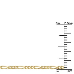 LUXURMAN Solid 14K Yellow Gold Figaro Chain For Men & Women 1.9mm Wide 19 LUXURMAN Solid 14K Yellow Gold Figaro Chain For Men & Women 1.9mm Wide -Invicta Jewelry Store luxurman solid 14k gold figaro chain for men women 19mm wide rulerye