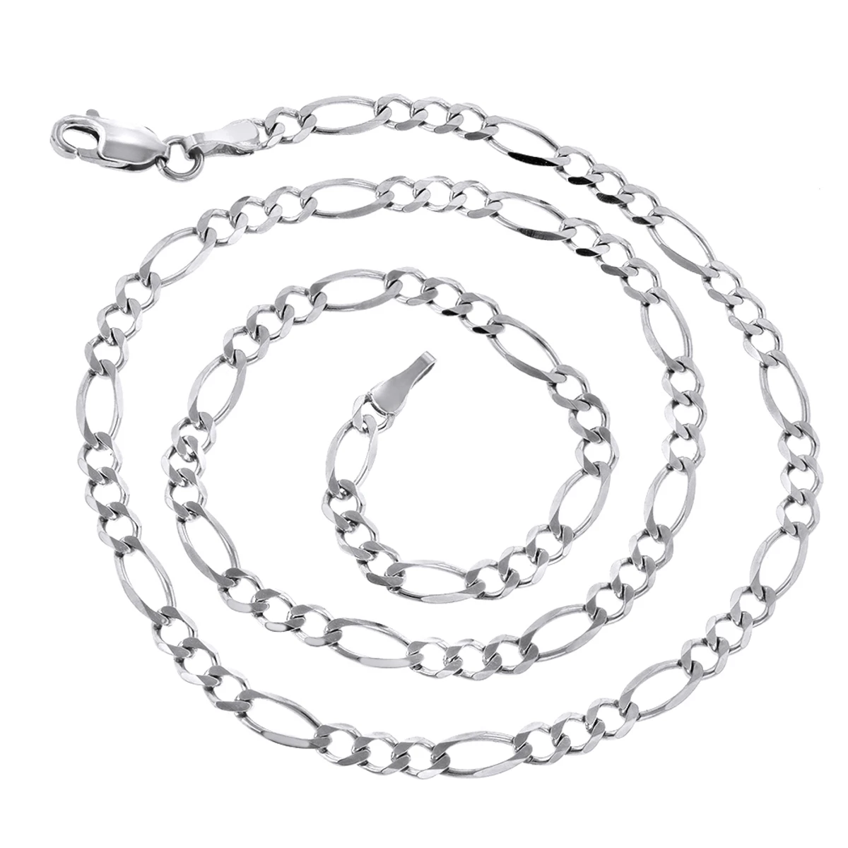 LUXURMAN Solid 14K Yellow Gold Figaro Chain For Men & Women 3mm Wide 5 LUXURMAN Solid 14K Yellow Gold Figaro Chain For Men & Women 3mm Wide - Image 3