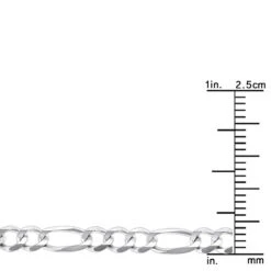 LUXURMAN Solid 14K Yellow Gold Figaro Chain For Men & Women 4mm Wide 18 LUXURMAN Solid 14K Yellow Gold Figaro Chain For Men & Women 4mm Wide -Invicta Jewelry Store luxurman solid 14k gold figaro chain for men women 4mm wide rulerwh