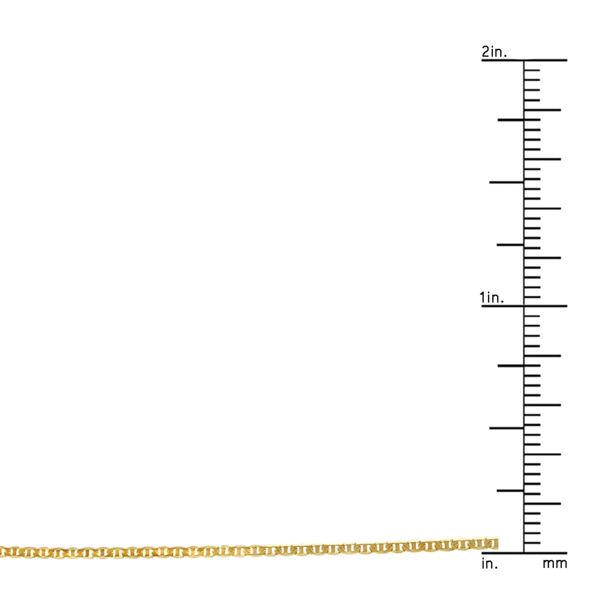 LUXURMAN Solid 14K Yellow Gold Mariner Chain For Men & Women 1.7mm Wide 6 LUXURMAN Solid 14K Yellow Gold Mariner Chain For Men & Women 1.7mm Wide - Image 4