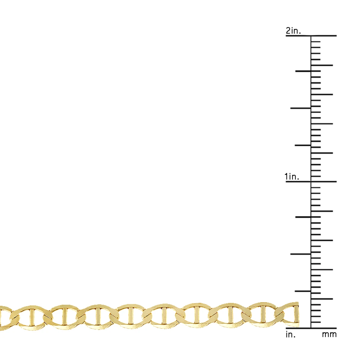 LUXURMAN Solid 14K Yellow Gold Mariner Chain For Men & Women 4.5mm Wide 6 LUXURMAN Solid 14K Yellow Gold Mariner Chain For Men & Women 4.5mm Wide - Image 4