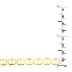 LUXURMAN Solid 14K Yellow Gold Mariner Chain For Men & Women 6.5mm Wide 11 LUXURMAN Solid 14K Yellow Gold Mariner Chain For Men & Women 6.5mm Wide -Invicta Jewelry Store luxurman solid 14k gold mariner chain for men women 65mm wide rulerye