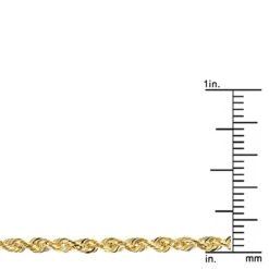 LUXURMAN Solid 14K Yellow Gold Rope Chain For Men & Women 2.5mm Wide -Invicta Jewelry Store luxurman solid 14k gold rope chain for men women 25mm wide rulerye