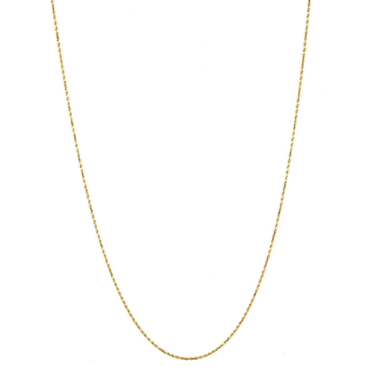 LUXURMAN Solid 14K Yellow Gold Rope Chain For Men & Women 2mm Wide 5 LUXURMAN Solid 14K Yellow Gold Rope Chain For Men & Women 2mm Wide - Image 3