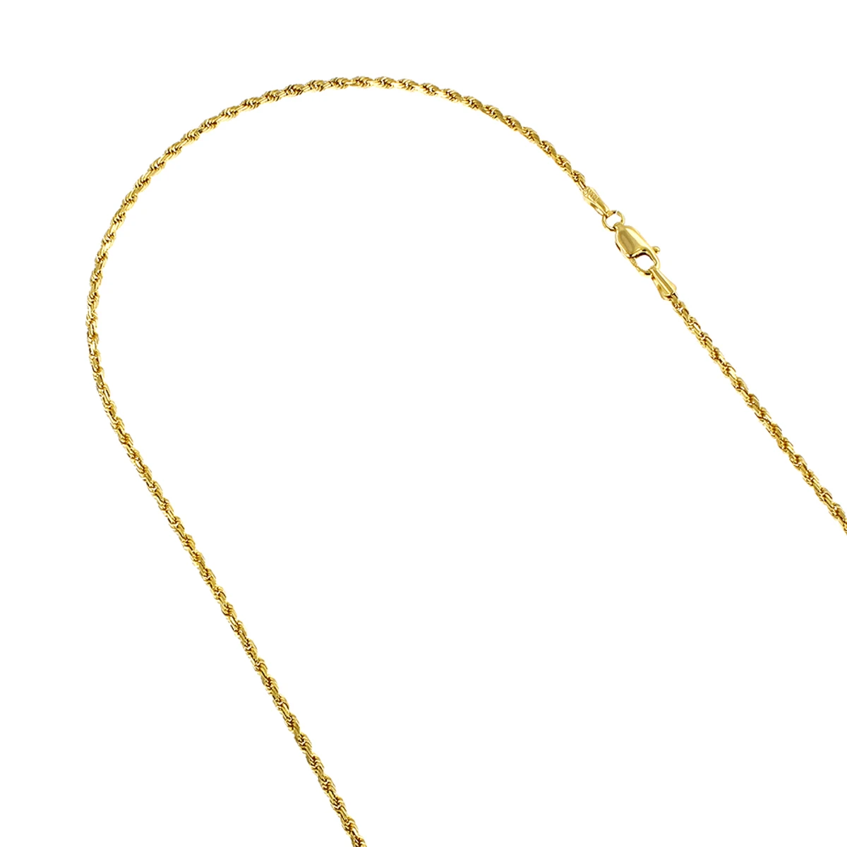 LUXURMAN Solid 14K Yellow Gold Rope Chain For Men & Women 3mm Wide 3 LUXURMAN Solid 14K Yellow Gold Rope Chain For Men & Women 3mm Wide