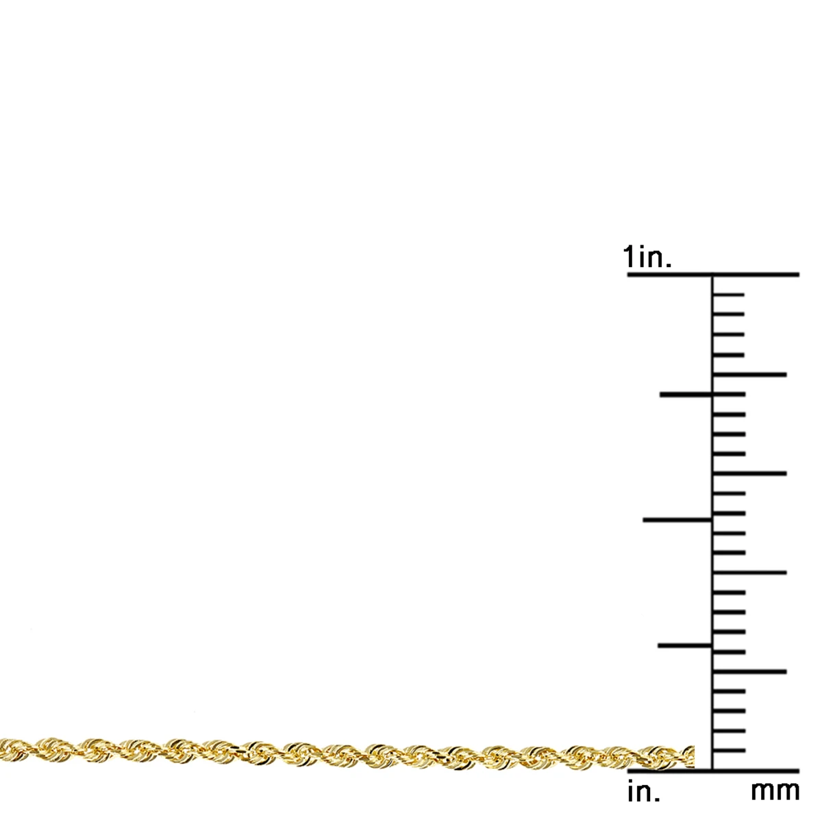 LUXURMAN Solid 14K White Gold Rope Chain For Men & Women Diamond Cut 1.3mm 10 LUXURMAN Solid 14K White Gold Rope Chain For Men & Women Diamond Cut 1.3mm - Image 8