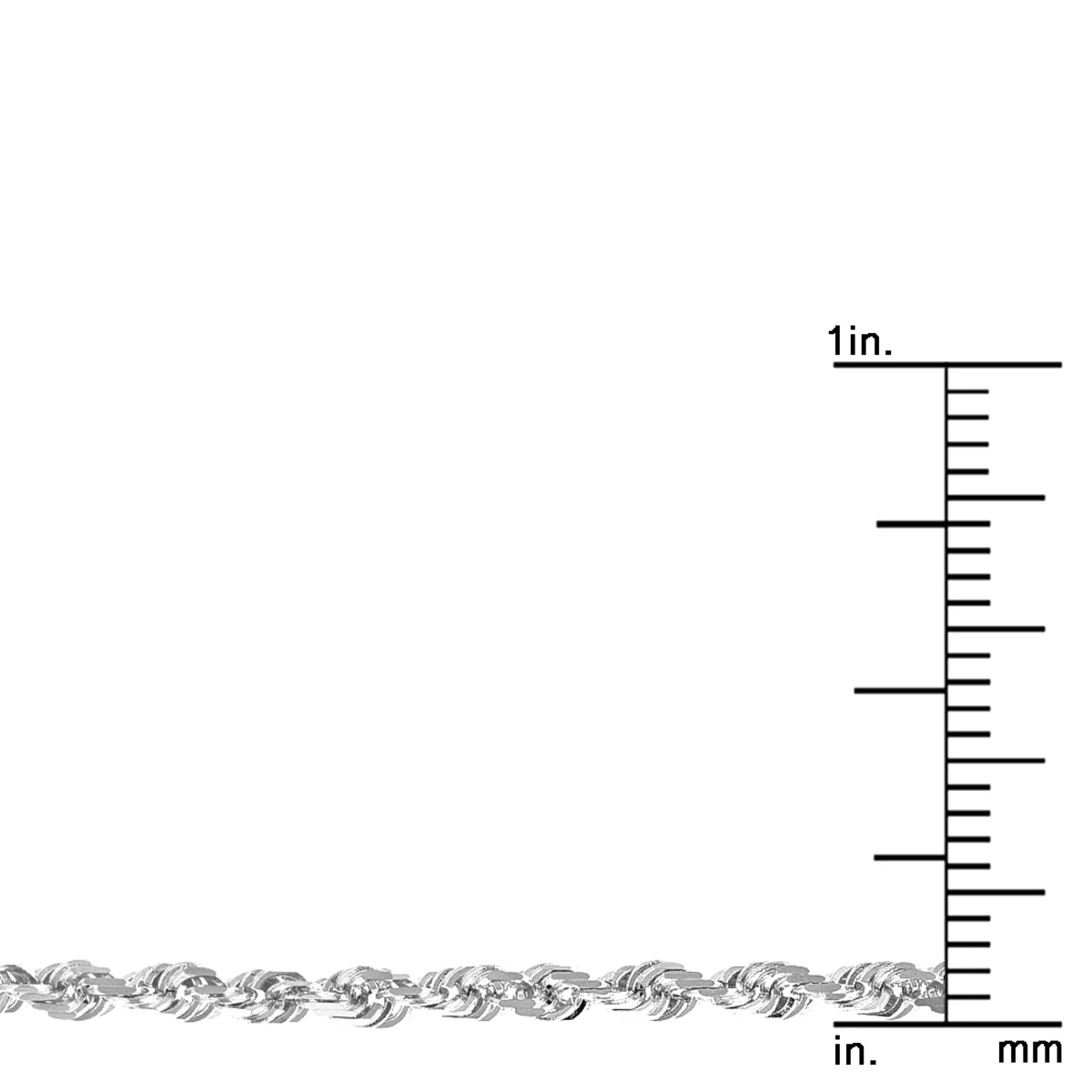 LUXURMAN Solid 14K Yellow Gold Rope Chain For Men & Women Diamond Cut 2.3mm 9 LUXURMAN Solid 14K Yellow Gold Rope Chain For Men & Women Diamond Cut 2.3mm - Image 7