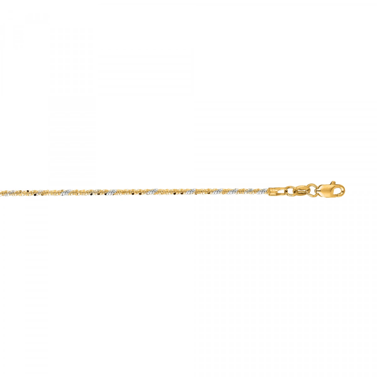 LUXURMAN Solid 14K White Gold Sparkle Chain For Women 1.5mm Wide 3 LUXURMAN Solid 14K White Gold Sparkle Chain For Women 1.5mm Wide