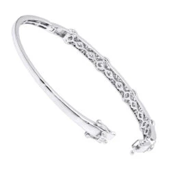 Luxurman Unique Stackable Diamond Bangle Bracelet For Women 14K White Gold 2ct 12 Luxurman Unique Stackable Diamond Bangle Bracelet For Women 14K White Gold 2ct -Invicta Jewelry Store luxurman unique stackable diamond bangle bracelet for women in 14k gold 2ct backwh