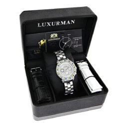 Luxurman Ladies Color Diamond Watch 2.75ct -Invicta Jewelry Store luxurman watches ladies color diamond watch 275ct p 46265box