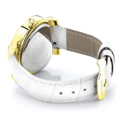 Luxurman Ladies Diamond Heart Watch 0.30ct Yellow Gold Plated -Invicta Jewelry Store luxurman watches ladies diamond heart watch 030ct yellow gold plated p 46683back