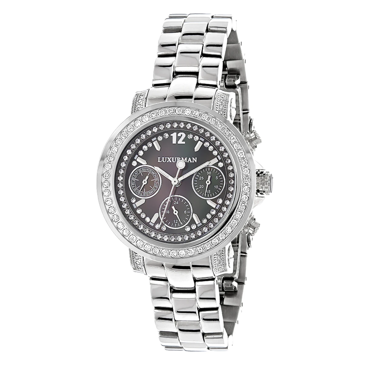 Luxurman Ladies Diamond Watch 2ct 3 Luxurman Ladies Diamond Watch 2ct