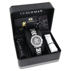 Luxurman Ladies Diamond Watch 3ct Black 9 Luxurman Ladies Diamond Watch 3ct Black -Invicta Jewelry Store luxurman watches ladies diamond watch 3ct black p 43231box