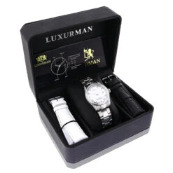Luxurman Swiss Quartz Women's Diamond Watch Stainless Steel Band Tribeca 9 Luxurman Swiss Quartz Women's Diamond Watch Stainless Steel Band Tribeca -Invicta Jewelry Store luxurman womens diamond watch stainless steel tribeca15ctbox