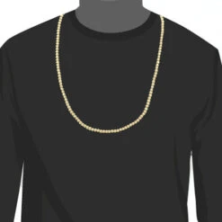 Men's 10K Yellow Gold Ball Moon Cut Chain 5mm 22-30in 10 Men's 10K Yellow Gold Ball Moon Cut Chain 5mm 22-30in -Invicta Jewelry Store mens chains yellow gold ball moon cut chain 10k 5mm 22 30in 3